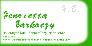 henrietta barkoczy business card